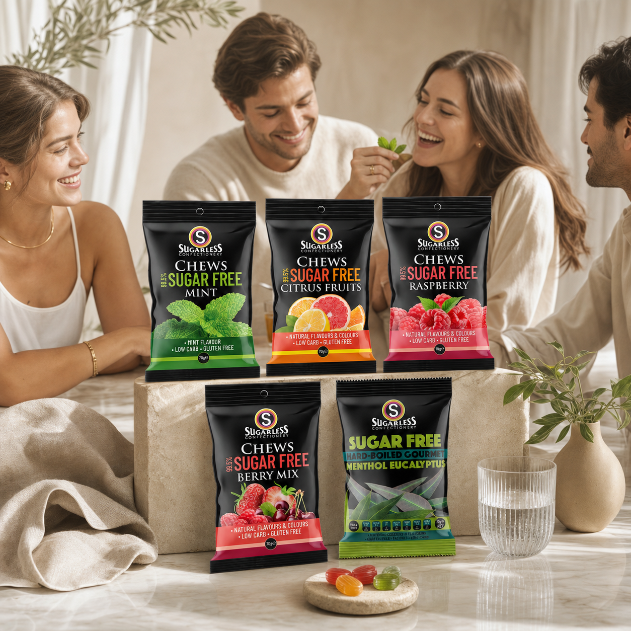 Sugarless Premium Soft Chews (70g) viinis