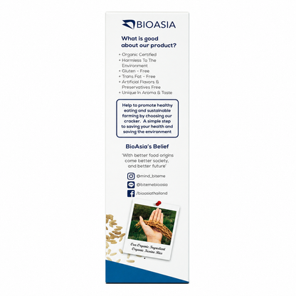 BioAsia Organic Chia Seed & Brown Rice Crackers (115g) viinis