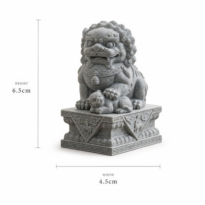 Auspicious Chinese Guardian Lions (Rui Shi) – Decorative Desktop Pair 【Prosperity & Protection】 Namoo-1