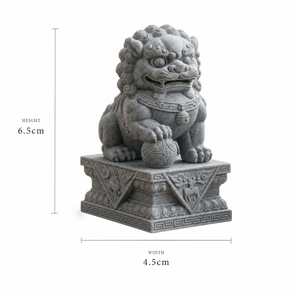 Auspicious Chinese Guardian Lions (Rui Shi) – Decorative Desktop Pair 【Prosperity & Protection】 Namoo-1