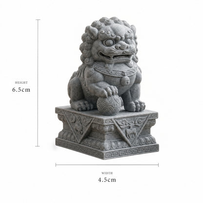 Auspicious Chinese Guardian Lions (Rui Shi) – Decorative Desktop Pair 【Prosperity & Protection】 Namoo-1